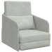 Sofá Cama de Piso 2 en 1 Gris Claro 65x80x83 cm Terciopelo