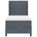 Cama con Box Spring y Colchón  Gris Oscuro 100x200 cm de Terciopelo