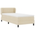 Estructura de Cama con Colchón Crema Tejido 100 x 200 cm