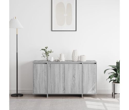 Aparador gris Sonoma gris Madera ingenierizada 135 x 41 x 75 cm