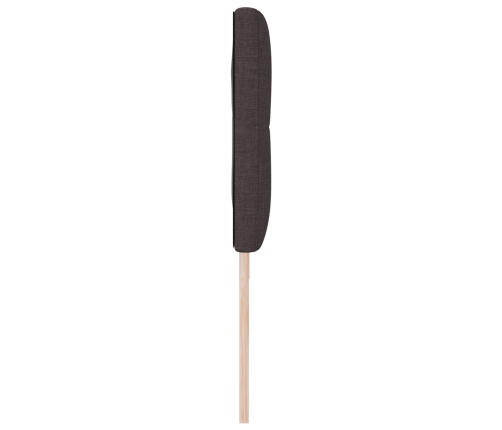 Cabecero  con botones y acolchado marrón oscuro de 180 cm en tela