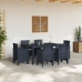 Conjunto de Comedor de Jardín de 7 Piezas con Cojines Poliratán Antracita