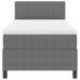 Cama Box Spring  con Colchón & LED Gris Claro 100x200 cm Tela de Pana