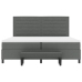 Cama Box Spring  con Colchón y Banco Gris Oscuro 200x200 cm Tela