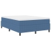 Cama con Box Spring y Colchón Azul 140x200 cm de Tela de Terciopelo