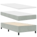 Cama Box Spring  con Colchón y Luz LED Gris Claro 90x200 cm Terciopelo