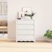 Cajonera  ""DRAMMEN"" Blanca 76,5x40x91 cm Madera Maciza de Pino