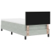Cama con Somier  con Colchón Gris Claro 100x200 cm Terciopelo