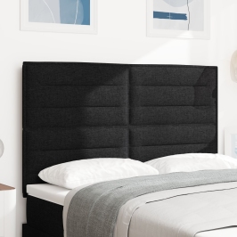 Cabecera  diseño de líneas LED negra 160 cm tela