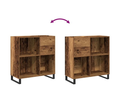 Armario de registros  Roble Artesanal 84,5x38x89 cm Madera elaborada