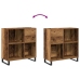 Armario de registros  Roble Artesanal 84,5x38x89 cm Madera elaborada