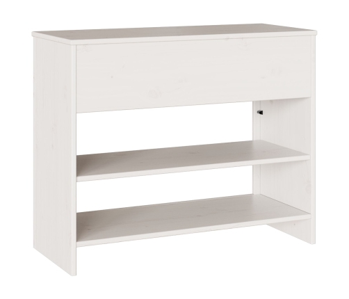 Mesa Consola  ""DRAMMEN"" Blanca 89,5x37x73 cm Madera Sólida de Pino