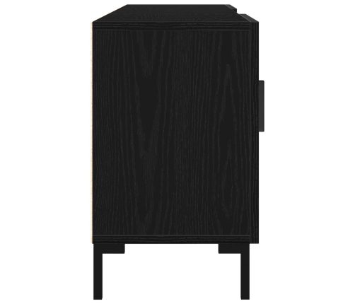 Cabinet de Televisión  Negro Roble 150x30x50 cm Madera Elaborada