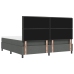 Cama Box Spring  con Colchón y Banco Gris Oscuro 200x200 cm Tela