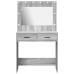 Tocador  con Luces LED Gris Sonoma 78,5x41x135 cm