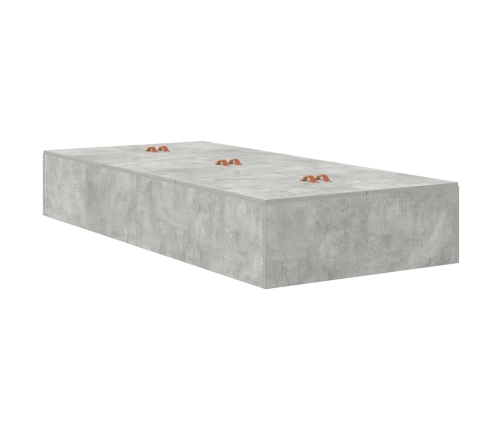 Cama con Almacenamiento  Gris Concreto Madera 236.5 x 100 x 31.5 cm