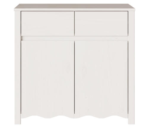 Aparador ""DRAMMEN"" Blanco 79x43x75,5 cm Madera Sólida de Pino