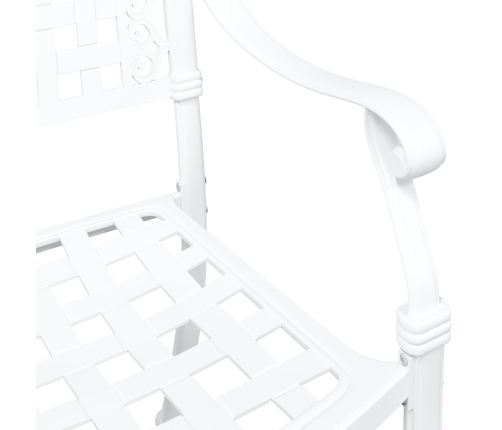 Sillas de Jardín  2 pcs de Aluminio Fundido Blancas