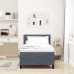 Cama con Somier y Colchón  Gris Oscuro 90x200 cm de Terciopelo