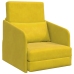 Sofá Cama  2-en-1 Amarillo 65x80x83 cm de Terciopelo