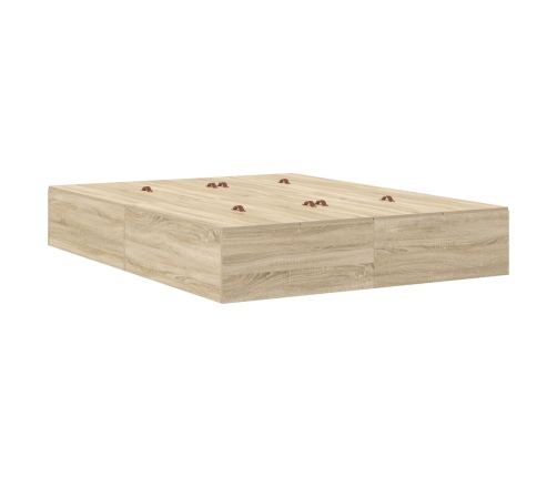 Marco de Cama con Almacenamiento  Marrón Madera de calidad