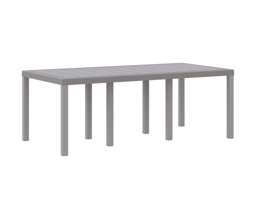 Conjunto de Comedor de Jardín de 7 Piezas con Cojines Gris Claro de Poliratán