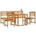 Conjunto de Comedor de Jardín de 5 Piezas  de Madera Sólida de Acacia