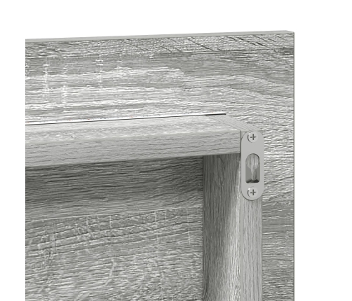 Gabinete de Espejo de Baño  con Luz LED Gris Sonoma 80x37 cm