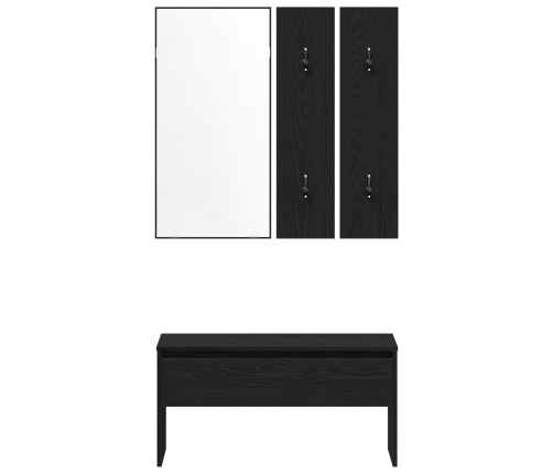 Conjunto de Muebles para Pasillo  en Madera Ingenierizada de Roble Negro