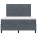 Cama Box Spring  con colchón Gris Oscuro 140x200 cm Terciopelo