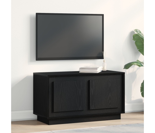 Mueble para TV  Negro Roble 80x35x45 cm Madera de ingeniería