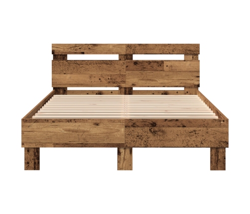 Armazón de Cama de Madera Elaborada Madera Vieja Madera