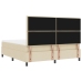 Cama con box spring  con colchón y banco crema 180x200 cm tela
