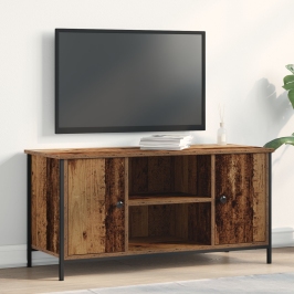 Cabinet de TV  Madera Vieja 100x40x50 cm Madera Ingenierada y Acero