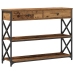 Mesa Consola  de Madera Vieja 100x28x75 cm de Madera Ingenierizada y Acero