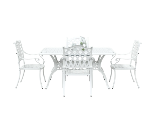 Juego de 3 Blanco Aluminio Fundido 150x90x72 cm Duradero