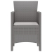 Silla de Jardín  Juego de 4 Gris claro Plástico, Poliéster