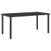 Conjunto de Comedor de Jardín de 7 Piezas  Negro Ratán Poliéster