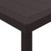 Conjunto de Comedor  de 7 Piezas con Cojines Marrón Poliratán