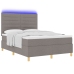 Estructura de Cama con Colchón Taupe Tela 160 x 200 cm