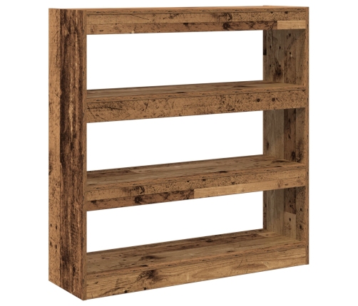 Armario para Libros/Divisor de Habitaciones - Madera Rústica - 100x30x103cm - Madera Elaborada