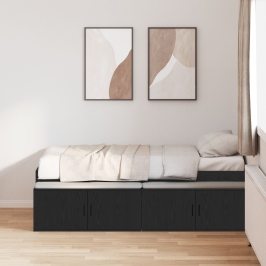 Estructura de Cama  Roble Negro 100x200 cm