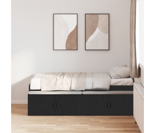 Estructura de Cama  Roble Negro 100x200 cm