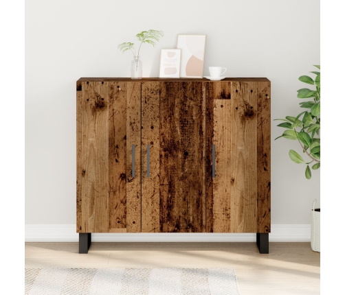 Sideboard  con 3 puertas de madera vieja 90x34x80 cm de madera compuesta