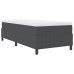 Cama Box Spring Gris Oscuro Individual de Tela de Pana