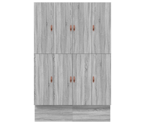 Cama con almacenamiento  Gris sonoma Madera elaborada