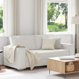 Sofá Loveseat  Blanco 140 cm de poliéster