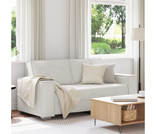 Sofá Loveseat  Blanco 140 cm de poliéster
