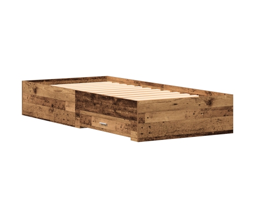 Estructura de Cama Madera Vieja 90x200 cm Madera Fabricada