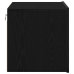 Cabinet de Noche  con LED Montado en la Pared Roble Negro 50x39x41 cm